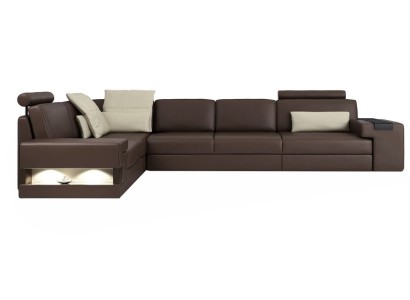 L образный кожаный угловой диван для гостиной 