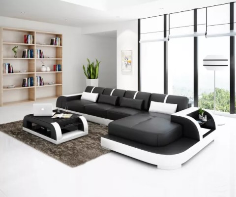 Design Ecksofa Sofa Couch Polster Sofa Eckgarnitur Eckcouch Sitzgarnituren 2tlg.