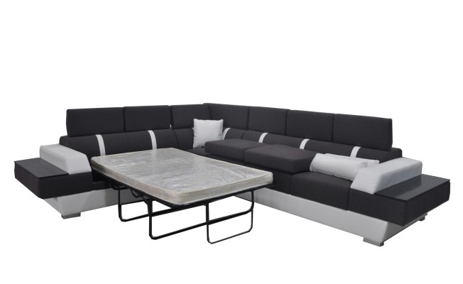 L образный дизайнерский диван из качественной кожи 