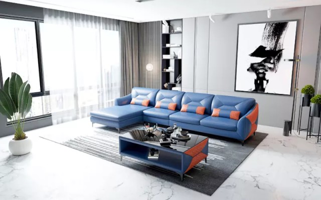 Ledersofa Designer-Sofa Ecksofa L-Form Modernes Sofa Ledersofa Ecksofa Polster