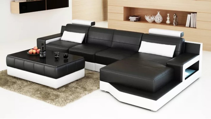 Ecksofa L-Form Modernes Sofa Ledersofa Ecksofa Polster Designer-Sofa