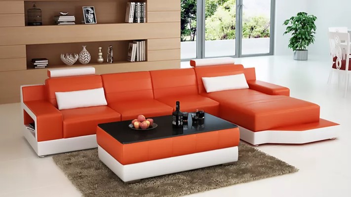 Ecksofa L-Form Modernes Sofa Ledersofa Ecksofa Polster Designer-Sofa