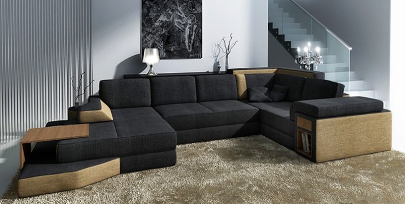 Luxuriöses Ecksofa für Wohnzimmer in U-Form Entdecken Sie ein großartiges Design