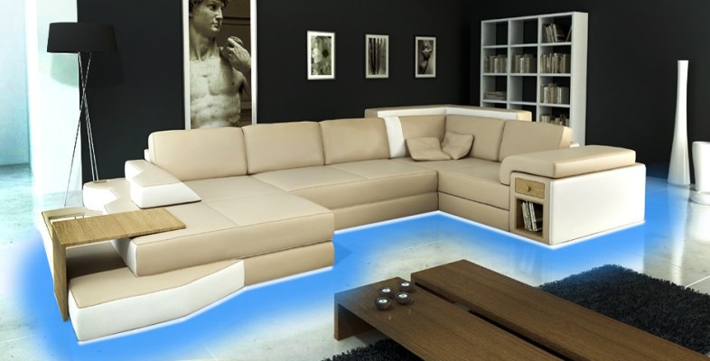 Luxuriöses Ecksofa für Wohnzimmer in U-Form Entdecken Sie ein großartiges Design