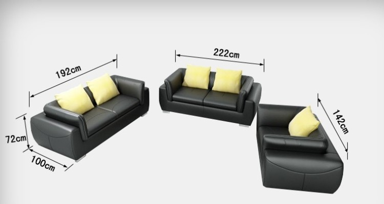 Ledersofa Couch Wohnlandschaft 3+2+1 Sitzer Garnitur Design Modern Sofa F_3014D