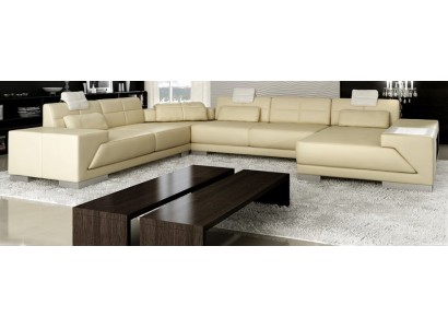 U образный мягкий диван для гостиной в красивом дизайне 