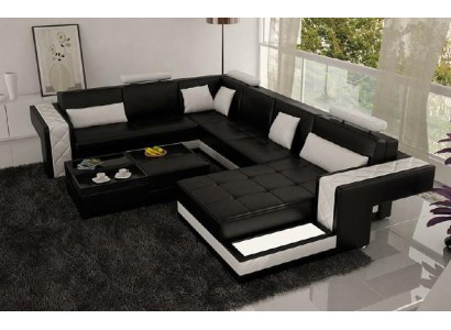 U образный угловой диван для гостиной в современном дизайне 