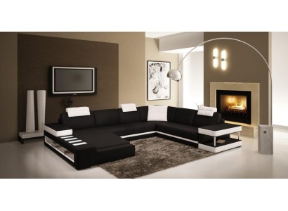 U образный угловой диван в современном красивом дизайне 