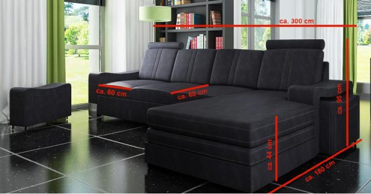 Textilcouch mit USB Stoffsofa Stoffcouch Ecksofa Sofa Polster Garnitur Ecke Neu