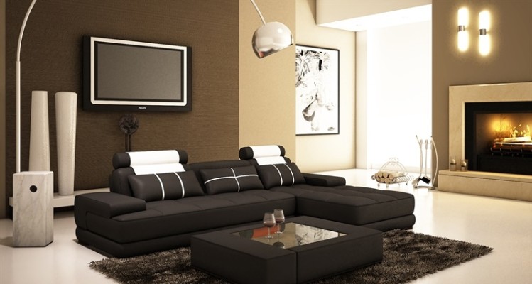 Ledersofa Ecksofa Sofa + USB Polster Ecke Designer Sofas Couchen Neu Paris Weiß