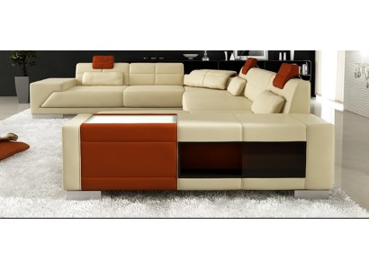 Ledersofa Sofa Couch Designersofa U Form Eckgarnitur Polsterecke XXL Big PH3005