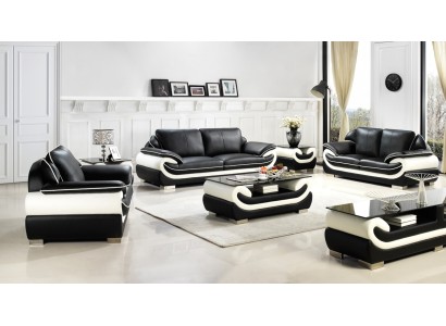 Sofagarnitur Couch Polster Sofa Set 3+2+1 Leder Couchen Sofas Garnitur Sitz T777