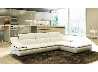 L образный угловой белый мягкий диван для гостиной 