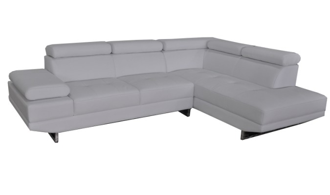 Ecke Leder mit USB Modern XXL Couch Wohnlandschaft Ledersofa Sofa L-Form B2003