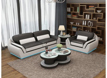Комплект новых кожаных диванов 3+1
