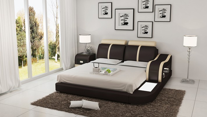 Bett Design Luxus Luxus Betten Leder Modernes Schlafzimmer 140/160/180 cm