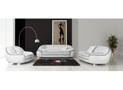 Sofagarnitur Couch Polster Sofa Set 3+2+1 Leder Couchen Sofas Komplett 2705