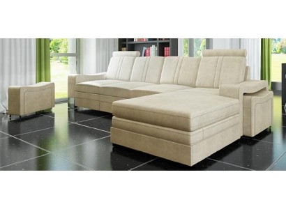 L образный угловой диван из текстильной ткани премиум-класса