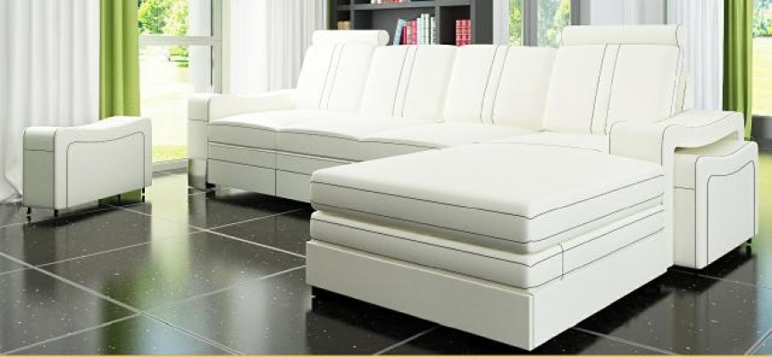 L образный диван в прекрасном современном дизайне 
