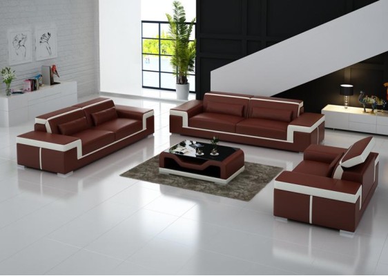 Design Couch Upholstery Sofas Leather Modern Sofa set 3+1 Seater Complete Set new