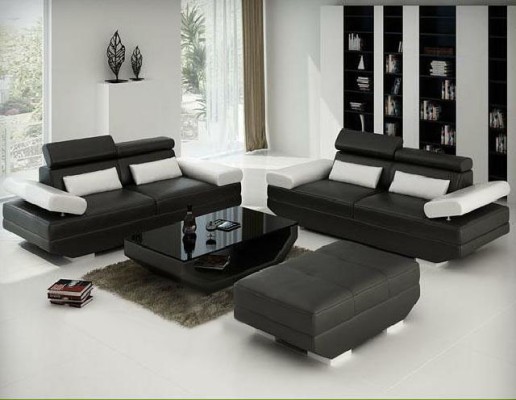 Living landscape Sofa Couch Sofa set Upholstery Suite Leather AlfredD