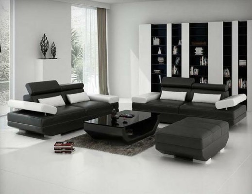 Wohnlandschaft Sofa Couch Sofagarnitur Polster Garnitur Leder AlfredD