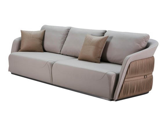 Sofa 3 Sitzer Nerz Wohnzimmer Modern Design Couchen Kreative Grau Möbel Luxus