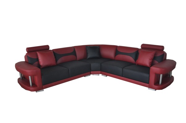 Leder Modern XXL Couch Wohnlandschaft Ledersofa Sofagarnitur Sofa L-Form mit USB