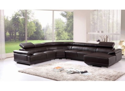 Wohnlandschaft Ecksofa Ledersofa mit USB,Sofa Couch Polster Sitz Eck Garnitur