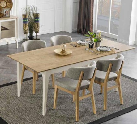 Komplett Set Esstisch 4x Stühle Esszimmer Set Ess Gruppe Holz Tisch Tische 5tlg