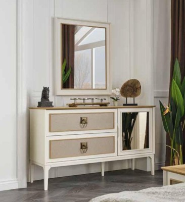 Kommode Spiegel Design Möbel Konsole Holz Schrank Garderobe Sideboard Anrichte