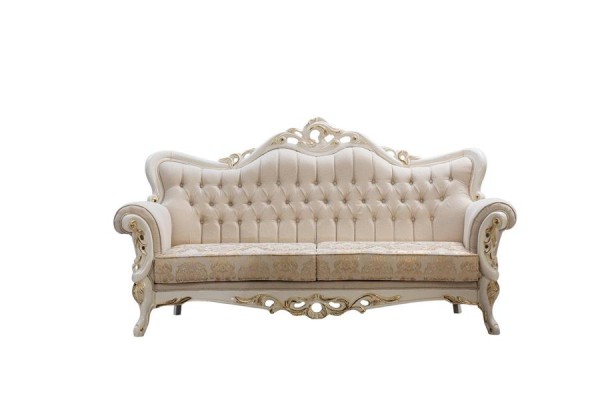 Sofa 3 Sitzer Stoff Dreisitzer Sofas Luxus Wohnzimmer Barock Stil Couch Barock