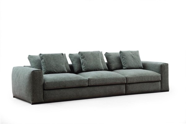 Wohnzimmer Sofa 4 Sitzer Moderne Couch Polster Sitzer Sofa grün Holz