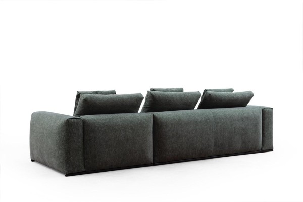 Wohnzimmer Sofa 4 Sitzer Moderne Couch Polster Sitzer Sofa grün Holz