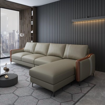 Sitz Ledersofa Couch Wohnlandschaft Garnitur Design Modern Sofas Ecksofa L-Form