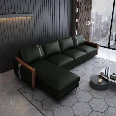 Sitz Ledersofa Couch Wohnlandschaft Garnitur Design Modern Sofas Ecksofa L-Form