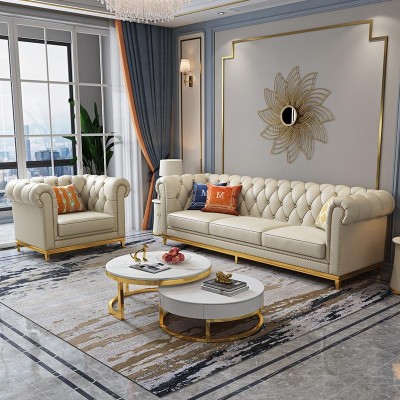 Design Living landscape Sofa set 3+1 Seater Leather sofa Living room