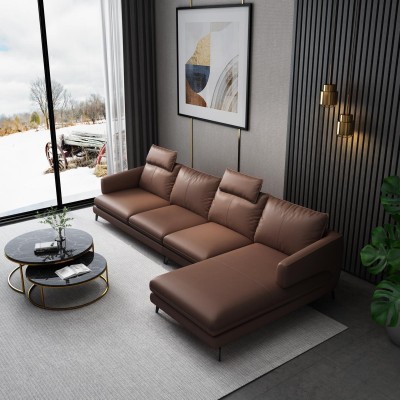 Sofa L-Form Ledersofa Couch Wohnlandschaft Ecksofa Garnitur Moderne Couchen Neu