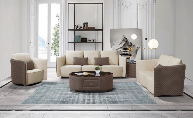 Dreisitzer Italienische Stil Sofa 3 Sitzer Modernes Sofa Ledersofa Couch