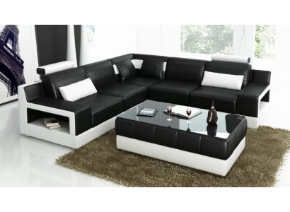 Sofa Ledersofa Ecksofa Polster Eckgarnitur Polster Couch Garnitur Wohnlandschaft