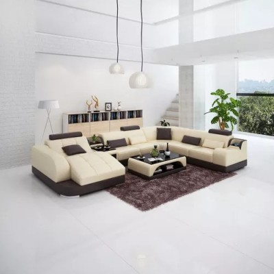 Wohnzimmer Design Ecksofa Möbel Moderne Eckcouch Lederpolster Couch