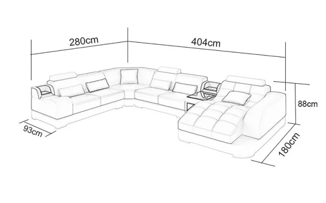 Wohnzimmer Design Ecksofa Möbel Moderne Eckcouch Lederpolster Couch