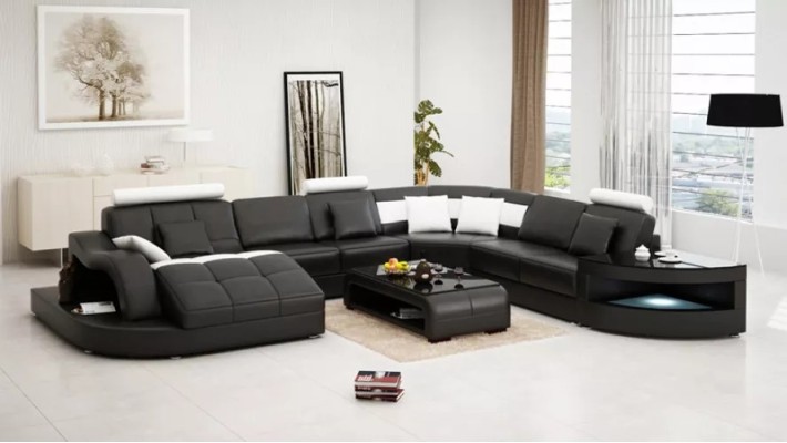 Corner sofa Design Corner sofa Living room Furniture Leather upholstery Couch Sofa Living landscape