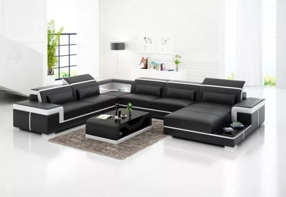 Corner sofa design modern living room furniture corner sofa leather upholstered couch