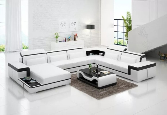 Corner sofa design modern living room furniture corner sofa leather upholstered couch