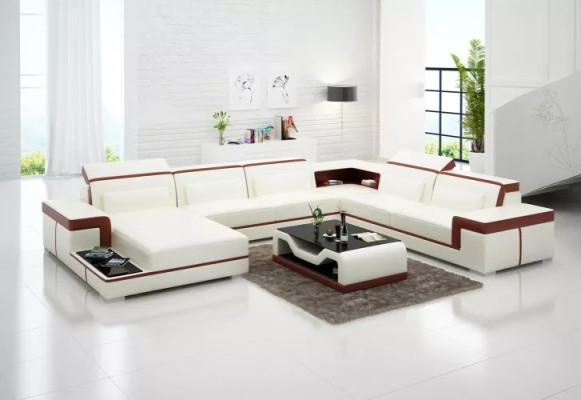 Corner sofa design modern living room furniture corner sofa leather upholstered couch