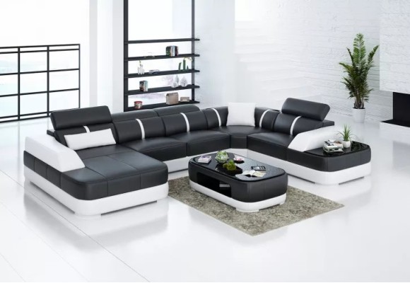 Corner sofa design modern living room corner sofa leather upholstery couch sofa