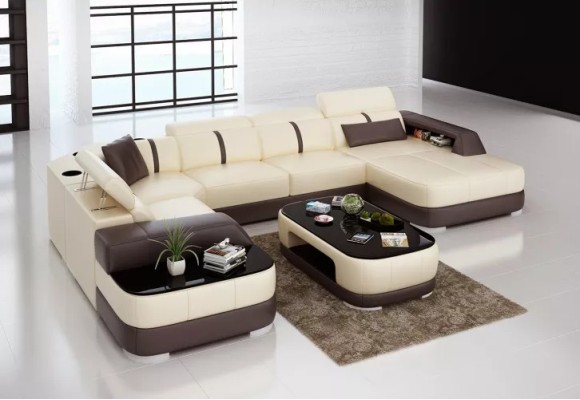 Corner sofa design modern living room corner sofa leather upholstery couch sofa