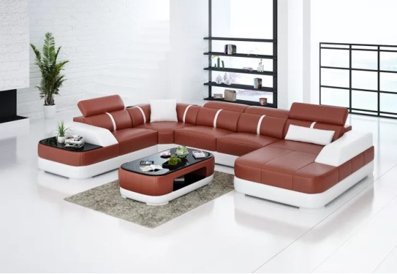 Corner sofa design modern living room corner sofa leather upholstery couch sofa