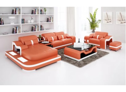 Modernes Sofa Ecksofa L Form Deko Sessel Couchtisch Hocker Ecksofa Polster